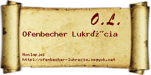 Ofenbecher Lukrécia névjegykártya